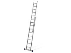 schuifladder,2x9,sporten,balk L 2,7-4,4m,2-dlg.,aluminium