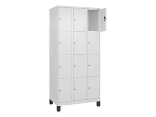 lockerkast,HxBxD 1950x900x500mm,3x4vakken,vak B 300mm,cil.-slot,voeten - 1