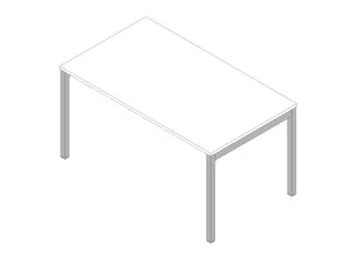 In hoogte verstelbaar bureau,HxBxD 680-760x1400x800mm,blad wit - 1