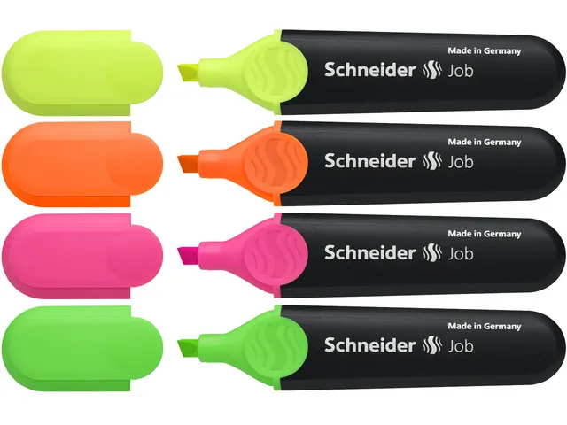 Markeerstift Schneider Job 150 etui a 4 stuks assorti