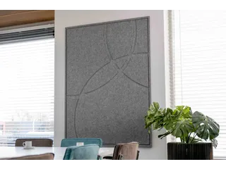 Acoustic Art GEO XL 160x120cm Grijs Akoestisch kunstwerk Geometrisch - 1