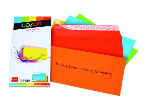 envelop Office Color FSC C5/6 100 gram assorti 20 stuks