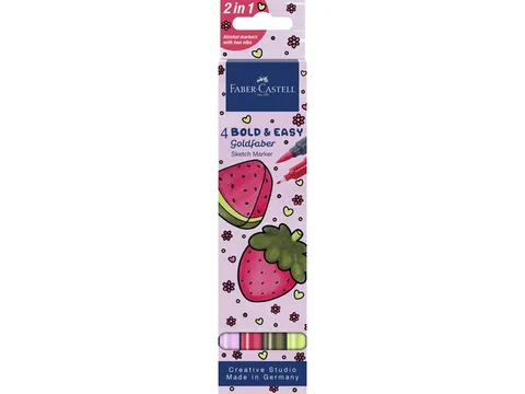 Sketchmarker Faber-Castell Goldfaber etui 4 stuks Bold Easy I World of