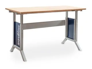 montagetafel,HxBxD 735-1100x1500x750mm,blad multiplex,RAL7035/RAL5013 - 2