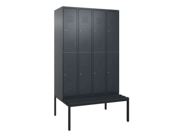 armoire vestiaire avec banc à deux niveaux HxlxP 2120x1200x815mm