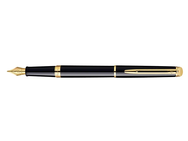 Vulpen Waterman Hémisphère Black lacquer GT Medium Blauwe inkt