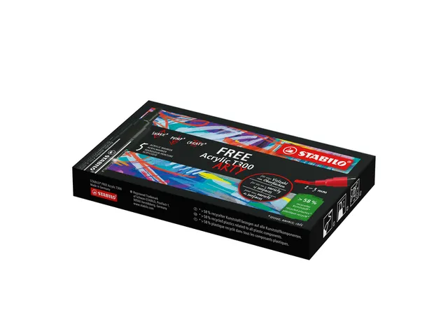 Acrylmarker STABILO Free Acrylic T300 geel 2-3mm