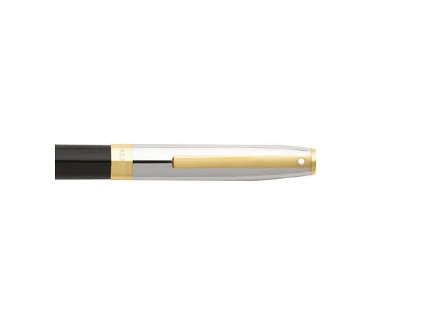 Vulpen SHEAFFER Sagaris E9475 F Glossy black chrome cap gold trims