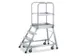 Bordestrap Aluminium Bordes 960x600x800mm 4treden Rooster Verrijdbaar