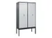 locker voor scheiding van kleding,HxBxD 2120x1200x500mm,4vak