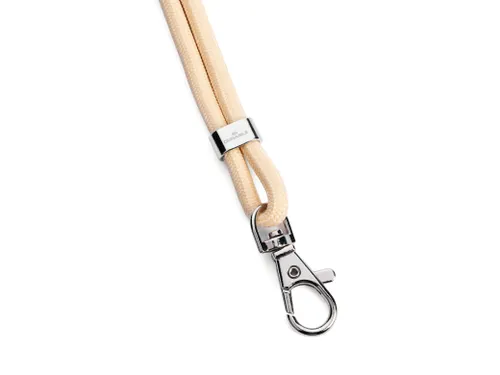 Textielkoord Gerecycled PET Met Karabijnhaak Beige 10 Stuks