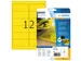 HERMA 8029 Weervaste Folie-etiketten A4 99,1x42,3mm Geel 300 stuks