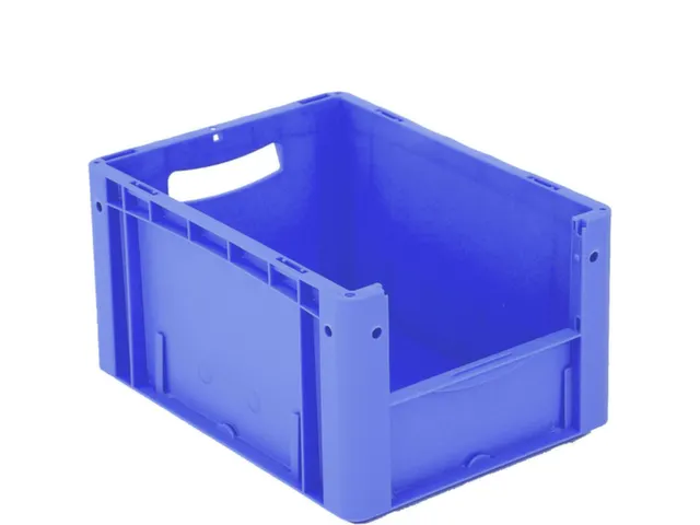 Euronorm Stapelkrat M. Grijpopening Pp Hxlxb 220X400X300Mm Blauw