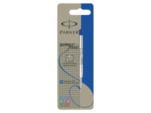 Balpenvulling Parker Quinkflow medium blauw blister à 1 stuk