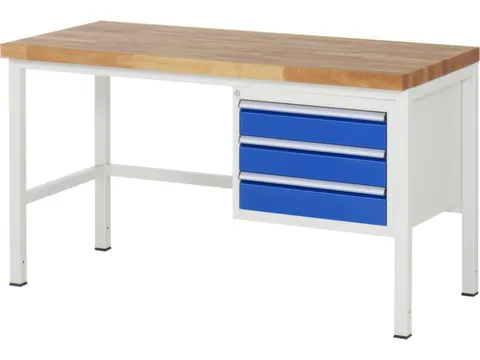 werkbank,HxBxD 840-1040x1500x700mm,beukblad,draagverm. 1250kg,4voeten