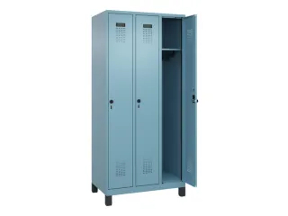 locker,HxBxD 1950x900x500mm,3vak,vak B 300mm,draaigrendel,voeten - 2