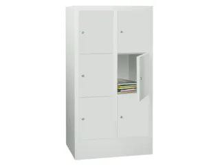 Lockersysteem 1187x630x500mm 2x3 Vakken 300mm Cilinderslot - 1