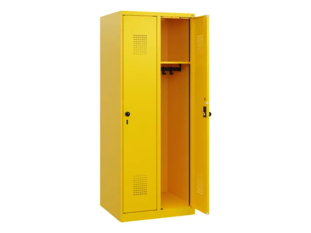 schoollocker,HxBxD 1530x600x500mm,2vak,vak B 300mm,draaigrendel