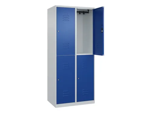 dubbeldekse locker,HxBxD 1850x800x500mm,2x2vak.,vak B 400mm