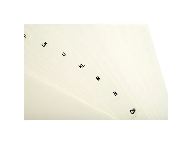 Tabbladen karton 155 g 18 tabs A-Z ivoor