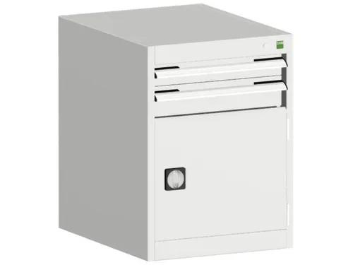 ladekast HxBxD 700x525x650mm 2laden RAL7035 front RAL7035