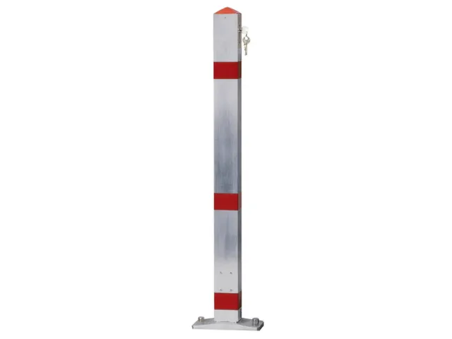 Afzetpaal Vierkant 70x70m Omklapbaar Cilinderslot Spitse Kop