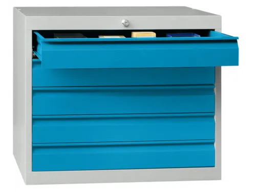 ladekast HxBxD 600x500x600mm 5laden slot RAL7035 front RAL5012