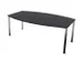 vergadertafel,HxBxD 740x2000x1200mm,vatvormig,CC-zwart