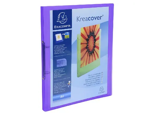 Ringmap Personaliseerbaar PP Kreacover A4 2R 15mm paars
