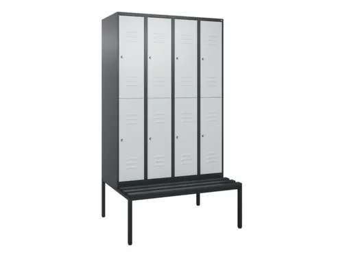 Dubbeldekse dekenkist,HxBxD 2120x1200x815mm,4x2vak.,vak B 300mm
