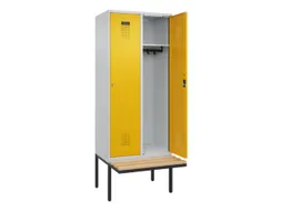locker met bank,HxBxD 2120x800x815mm,2vak,vak B 400mm,cilinderslot