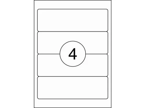 Etiket Rillstab 192x62mm Wit