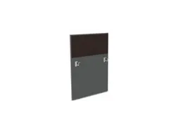 baliepaneel bureau aanbouw links MS-donkergrijs BN2036-bruin 800mm