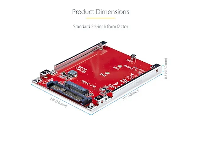 M.2 naar U.3 Adapter voor M.2 NVMe SSDs