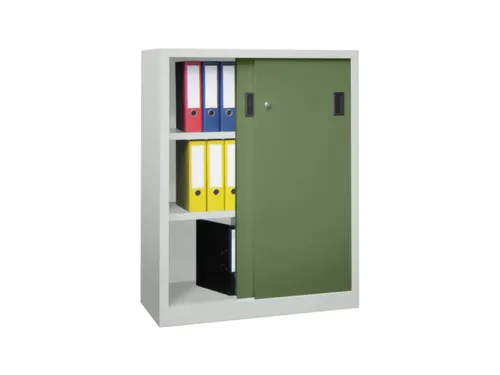 Schuifdeurkast Hxbxd 1200x1000x500mm 3 Oh Ral7035 Front Ral6011