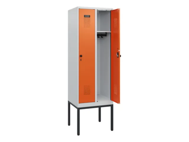schoollocker,HxBxD 1950x600x500mm,2vak,vak B 300mm,draaigrendel
