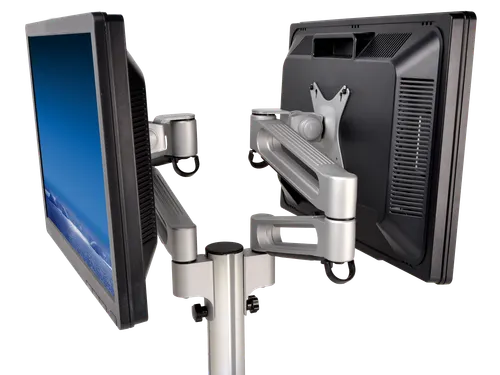 Desq 1556 Monitorarm Voor 2 Schermen Bureaubladbevestiging
