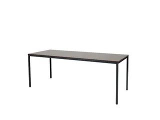Domino Basic Tafel Vaste Hoogte 2000x800mm Logan Eiken Zwart 4-Poots - 1