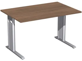 In hoogte verstelbaar bureau,HxBxD 680-820x1200x800mm,blad notenboom - 1