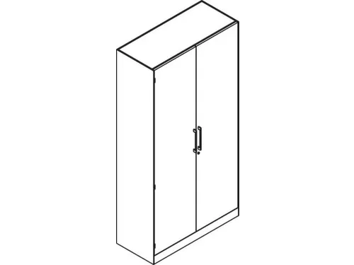 Draaideurkast Hxbxd 1980x800x440mm 5 Oh Lichtgrijs/Lichtgrijs