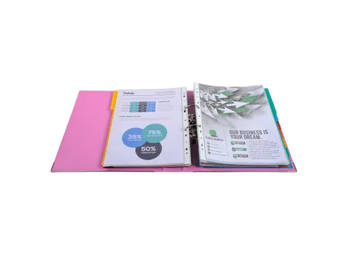 Ordner PP Prem'Touch A4maxi 50mm roze