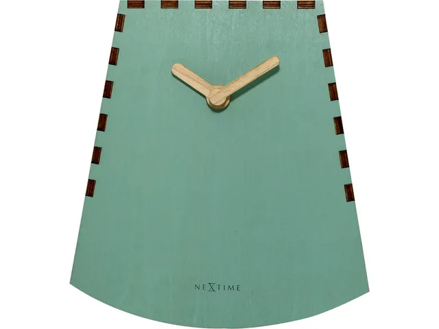Tafelklok NeXtime Rocky 19.5x18x8.8 cm hout turquoise