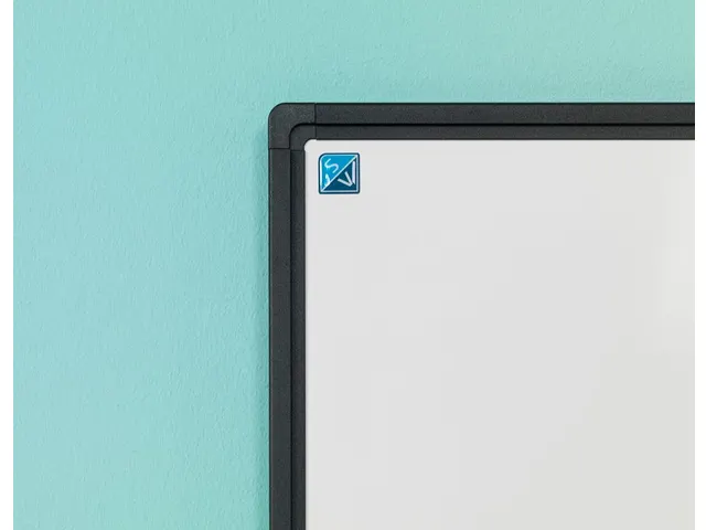 Whiteboard 90x180cm Gelakt Staal Softline 8mm zwart profiel