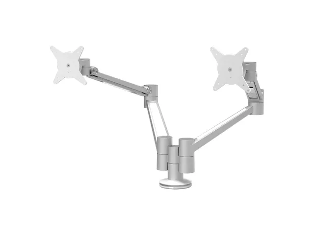 Bras support 2 écrans bureau Viewlite plus 652 Argent-blanc