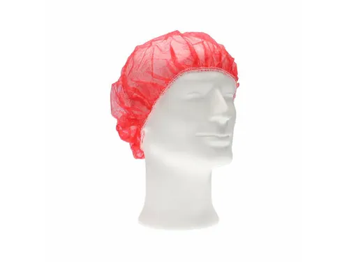 PP non woven haarnet rood 58cm bouffant cap maat XL 1000 stuks