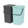 Inbouwafvalemmer Sort & Go 2x12 liter Mint Grijs Brabantia