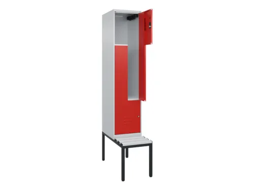 Z-garderobekast,HxBxD 2120x400x815mm,2vak,vak B 400mm,cil.-slot
