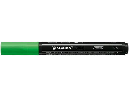 Acrylmarker STABILO Free Acrylic T300 bladgroen 2-3mm