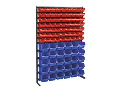 zichtbakkenstelling,HxBxD 1650x1114x350mm,93bakken kunststof,eenzijdig