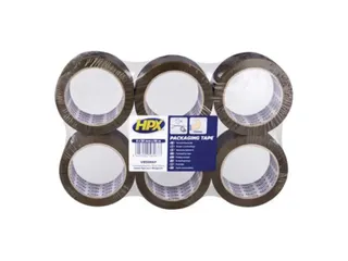 Verpakkingstape Flatpack 6 Rollen - Bruin 50mm x 66m - 1